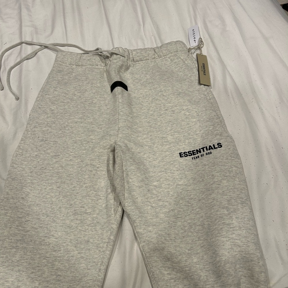 Essentials medium Heather Gray Sweatpants with Logo